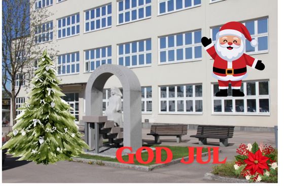 en bygning med en statue foran seg