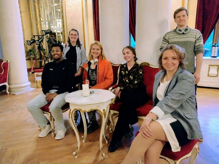 Elever og lærere på Nasjonalteater