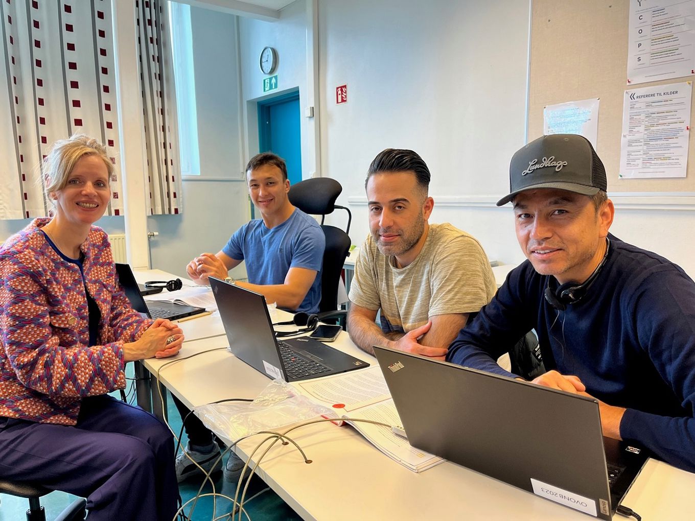 Rektor Preuss på besøk i engelskklasse